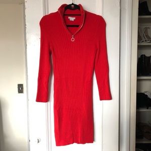 Quarter Zip Sweater Dress